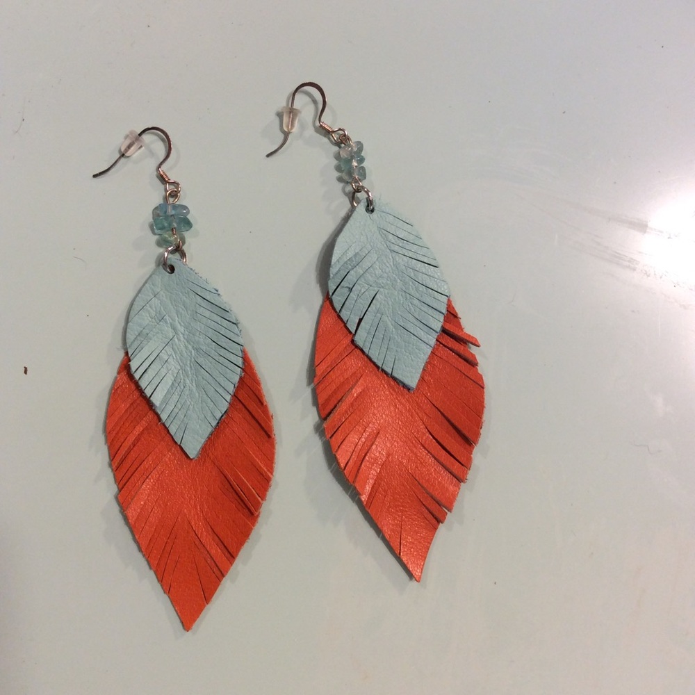 Leather earrings